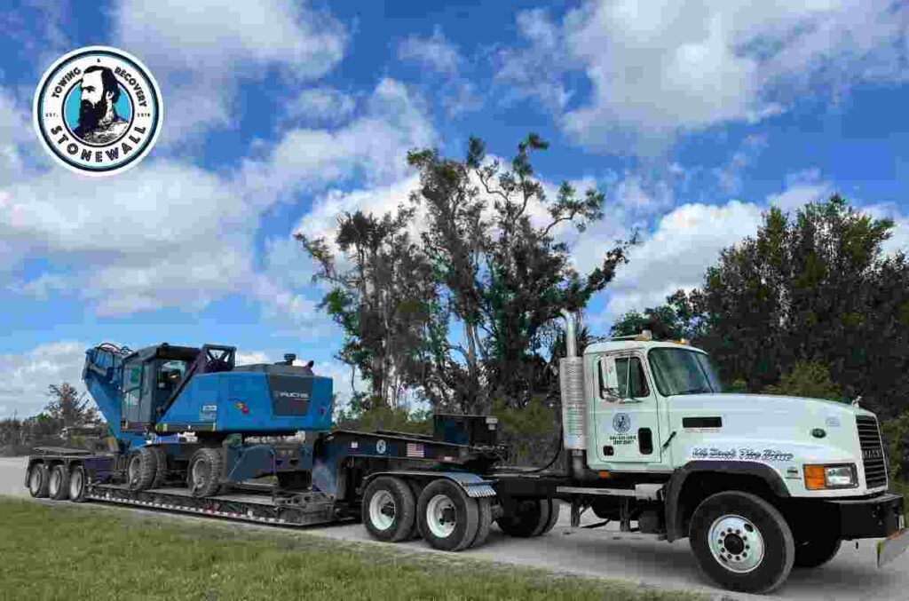 heavy equipment hauling heavy duty towing