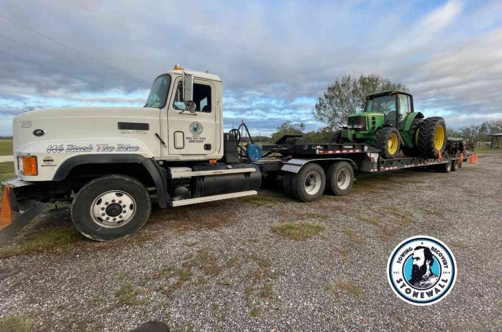 vehicle towing flatbed towing