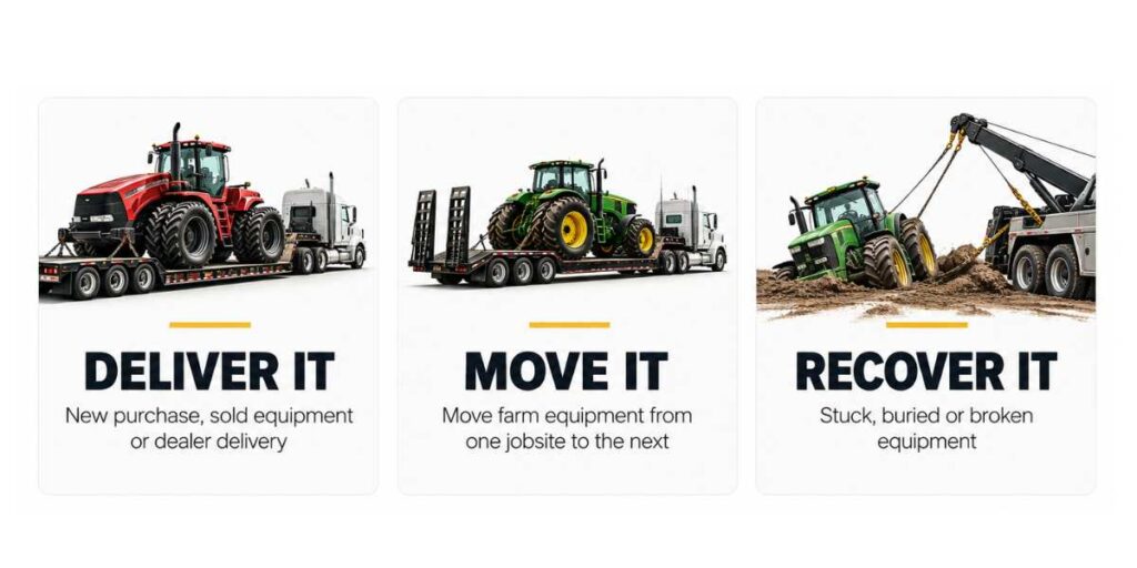 farm equipment hauling